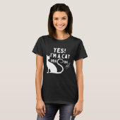 YES、私は猫派 Tシャツ (正面フル)