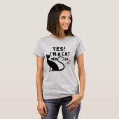 YES、私は猫派 Tシャツ (正面フル)