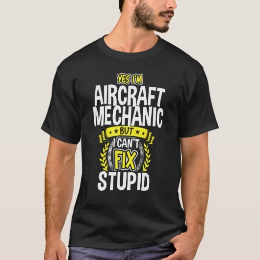 Yes、私は航空機整備士 Tシャツ (正面)