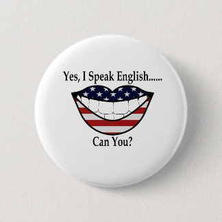 Yes、私は英語を…できます話しますか。 缶バッジ