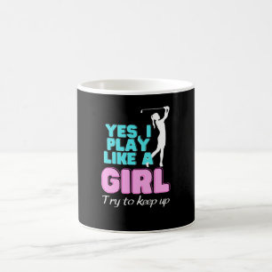 Yes、私は遊女の子ゴルファーの女性が好き コーヒーマグカップ