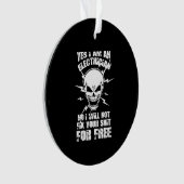 yes、私は電気技師 オーナメント (正面)