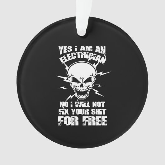 yes、私は電気技師 オーナメント (正面)