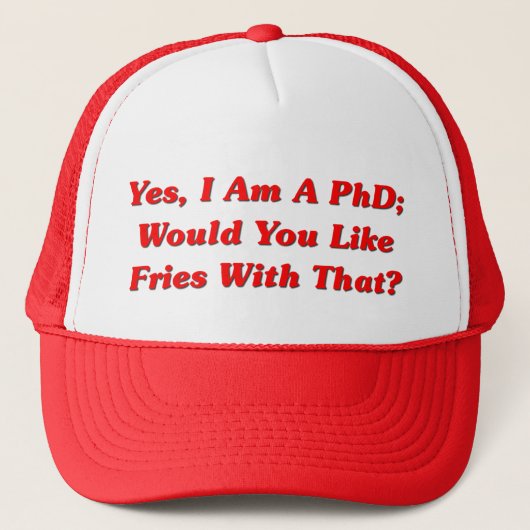 Yes、私はPhD好みますそれの揚げ物をですか。 キャップ (正面)