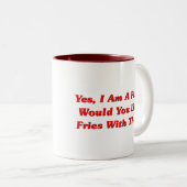 Yes、私はPhD好みますそれの揚げ物をですか。 ツートーンマグカップ (正面右)