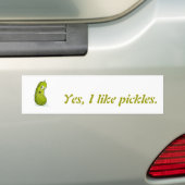 Yes、私はpickels.を好みます バンパーステッカー (車上)