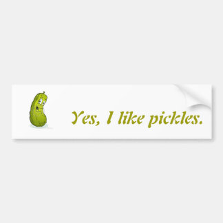 Yes、私はpickels.を好みます バンパーステッカー