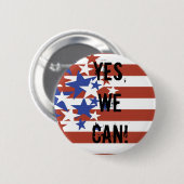 YES、私達はできます! バラック・オバマの大統領 缶バッジ (正面&裏面)