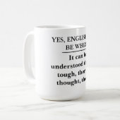 Yes、英語は風変わり- – 文法警察のマグ コーヒーマグカップ (正面左)