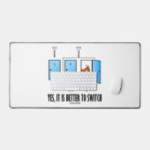 Yes、3つのドアを1つのヤギに切り替える方が良い デスクマット (キーボード&マウス)