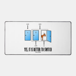 Yes、3つのドアを1つのヤギに切り替える方が良い デスクマット