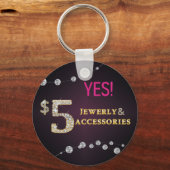 Yes!$5ジュエリーとアクセサリーキーチェーン キーホルダー (正面)