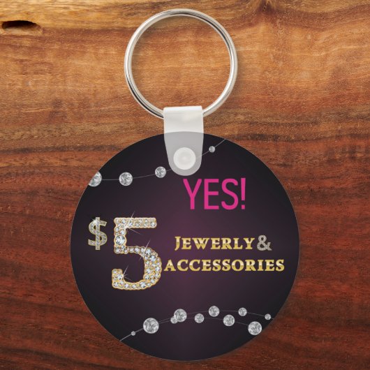 Yes!$5ジュエリーとアクセサリーキーチェーン キーホルダー (正面)