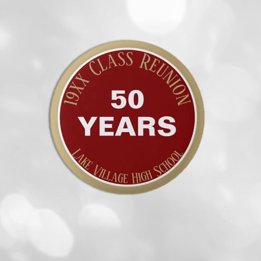 YES!50番目のカスタムクラス懇親会ボタン 缶バッジ