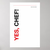 YES, CHEF! - おもしろキッチンポスター ポスター (正面)