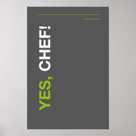 YES, CHEF! – Funny Kitchen Poster ポスター