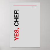 YES, CHEF! – Funny Kitchen Poster ポスター (正面)