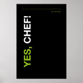 YES, CHEF! – Funny Kitchen Poster ポスター (正面)