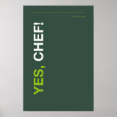 YES, CHEF! – Funny Kitchen Poster ポスター (正面)