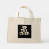 YES CHEF Kitchen Quote Tote Bag ミニトートバッグ (裏面)