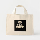 YES CHEF Kitchen Quote Tote Bag ミニトートバッグ (正面)