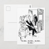 Yes Dear、結婚カウンセラーのユーモア、ヴィンテージ ポストカード (正面/裏面)