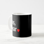 Yes Dear Heart Valentines Gift For Him Men  コーヒーマグカップ (正面左)