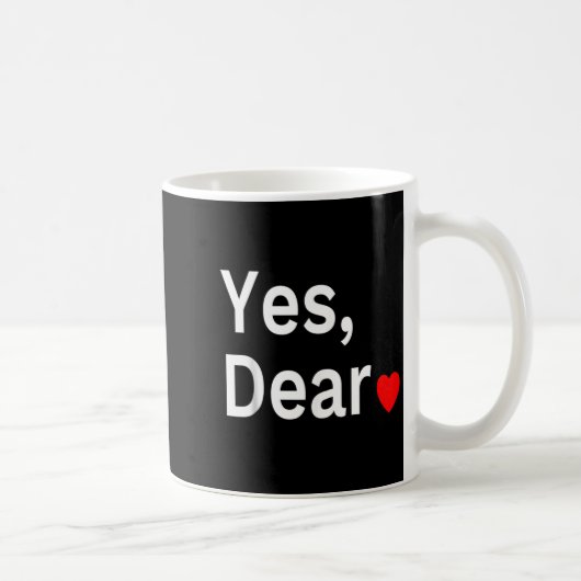 Yes Dear Heart Valentines Gift For Him Men  コーヒーマグカップ (右)
