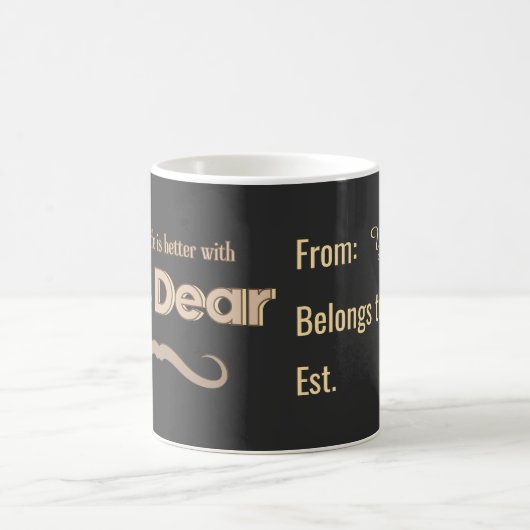 Yes Dear –Personalized Marriage Mug (Customizable) コーヒーマグカップ (中央)