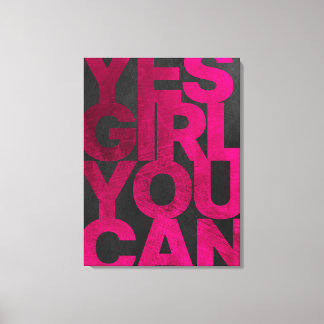 Yes Girl You Can | モチベーションを高める言葉 キャンバスプリント
