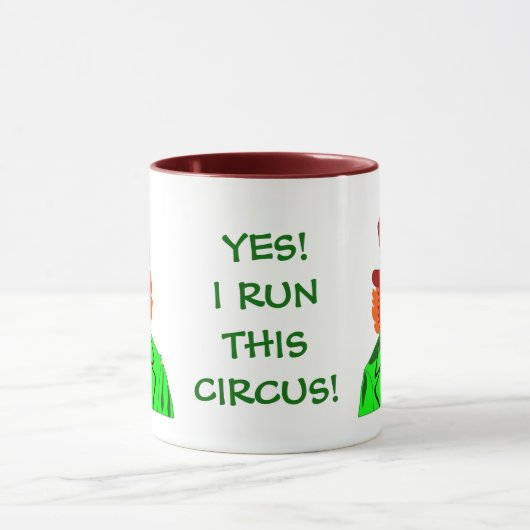 YES! Iこのサーカスを走って下さい! 陶磁器のマグ マグカップ (中央)