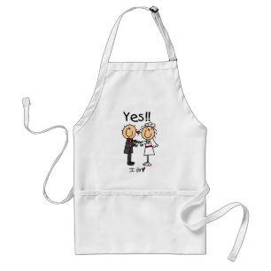 YES Iは新郎新婦のTシャツおよびギフトします スタンダードエプロン
