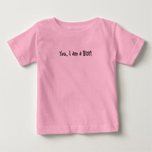 Yes, I am a BOY! ベビーTシャツ (正面)