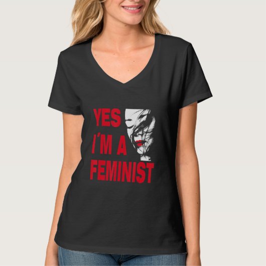 Yes, I am feminist, for engaged men and women_3 Tシャツ (正面)