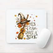 Yes I Can Drive A Stick Fall Halloween Soky Witch  マウスパッド (マウス)