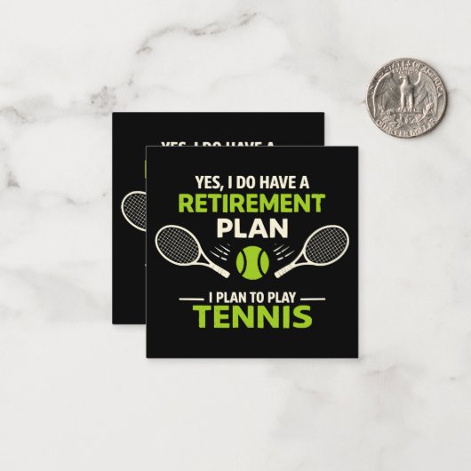 Yes I Do Have A Retirement Plan Tennis ノートカード (正面/裏面インサイチュ)