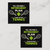 Yes I Do Have A Retirement Plan Tennis ノートカード (正面/裏面)