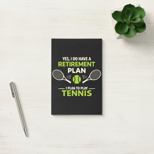 Yes I Do Have A Retirement Plan Tennis ポストイット (オフィス)
