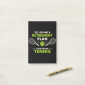 Yes I Do Have A Retirement Plan Tennis ポストイット (デスク上)