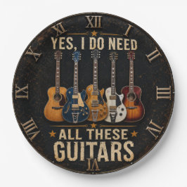 Yes I Do Need All These Guitars Vintage Music Love ペーパープレート