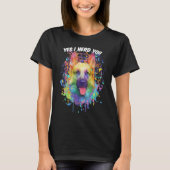 Yes I Herd You German Shepherd Animal Pun Shepard Tシャツ (正面)