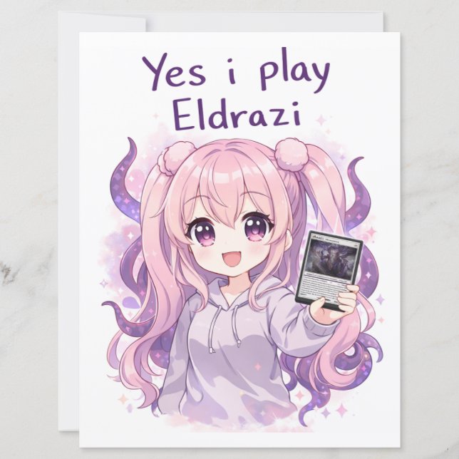 Yes I Play Eldrazi – Cute Kawaii MTG Shirt (正面)