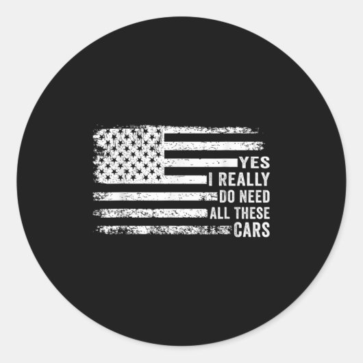Yes I Really Do Need All These Funny Garage Mechan ラウンドシール (正面)