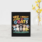 Yes I Really Do Need All These Goats Farm Animal L カード (黄色い花)