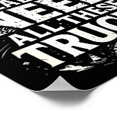 Yes I Really Do Need All These Trucks Garage Funny ポスター (角)