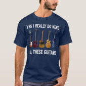 Yes I Really Do Need Allhese Guitars friends retro Tシャツ (正面)
