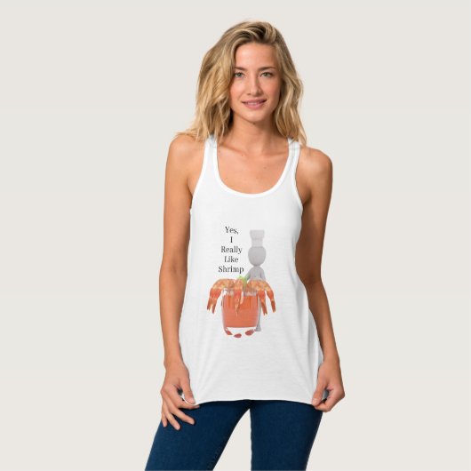 Yes, I Really Like Shrimp Funny T-Shirt タンクトップ (正面フル)