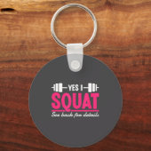 Yes I Squat See Back For Details Funny Gym Workout キーホルダー (正面)