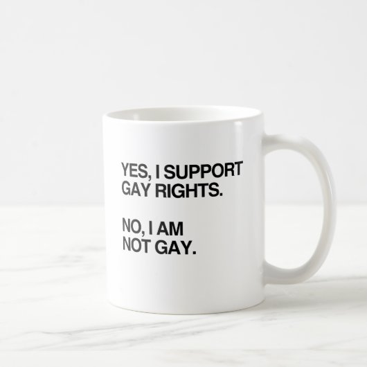 YES, I SUPPORT GAY RIGHTS.png コーヒーマグカップ (右)