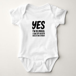 YES I'M BILINGUAL Infant Bodysuit Spanish/English ベビーボディスーツ